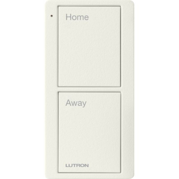 Lutron 2-Button Scene Pico Smart Remote - Pre-engraved Text ("Home/Away") - Biscuit