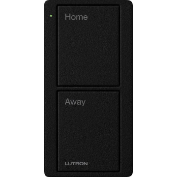 Lutron 2-Button Scene Pico Smart Remote - Pre-engraved Text ("Home/Away") - Midnight
