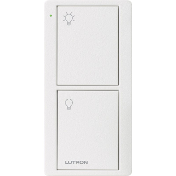 Lutron 2-Button Pico Smart Remote - Light Icons - Snow