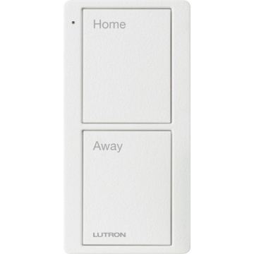 Lutron 2-Button Scene Pico Smart Remote - Pre-engraved Text ("Home/Away") - Snow