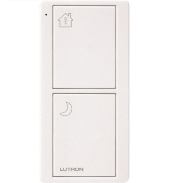 Lutron 2-Button Bedside Scene Pico Smart Remote - Alert/Goodnight Icons - Snow