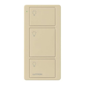Lutron 3-Button Original Pico Smart Remote - Light Icons - Ivory