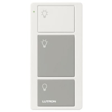 Lutron 3-Button Original Pico Smart Remote - Light Icons - White/Gray