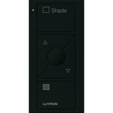 Lutron Original 3-Button Pico Smart Remote with Raise/Lower and Preset - Shade Icons and Text ("Shade") - Black
