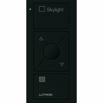 Lutron Original 3-Button Pico Smart Remote with Raise/Lower and Preset - Shade Icons and Text ("Skylight") - Black