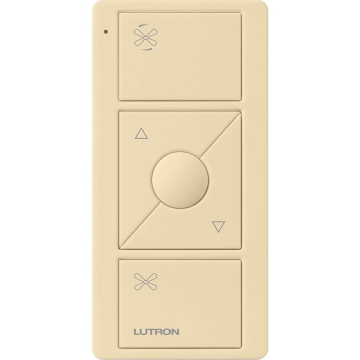 Lutron Pico Smart Remote for Fan Control - 3-Button Raise/Lower with Preset Button - Ivory