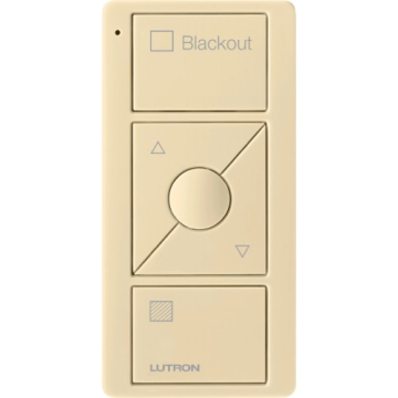 Lutron Original 3-Button Pico Smart Remote with Raise/Lower and Preset - Shade Icons and Text ("Blackout") - Ivory