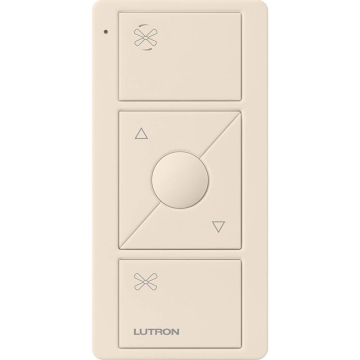Lutron Pico Smart Remote for Fan Control - 3-Button Raise/Lower with Preset Button - Light Almond