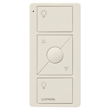 Lutron Original 3-Button Pico Smart Remote with Raise/Lower and Preset - Light Icons - Light Almond
