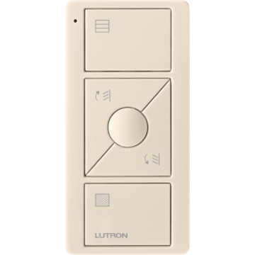 Lutron Original 3-Button Pico Smart Remote with Raise/Lower and Preset - Tilt Blind Icons - Light Almond