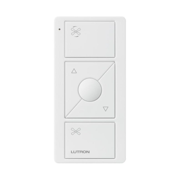 Lutron Pico Smart Remote for Fan Control - 3-Button Raise/Lower with Preset Button - White