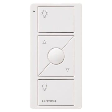Lutron Original 3-Button Pico Smart Remote with Raise/Lower and Preset - Light Icons - Snow