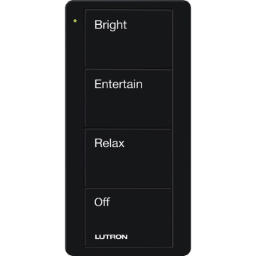 Lutron 4-Button Pico Smart Remote - Scene Keypad - Any Room Text Engraving - Black