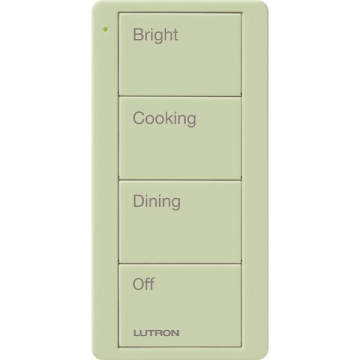 Lutron 4-Button Pico Smart Remote - Scene Keypad - Kitchen Text Engraving - Ivory
