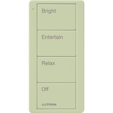 Lutron 4-Button Pico Smart Remote - Scene Keypad - Any Room Text Engraving - Ivory