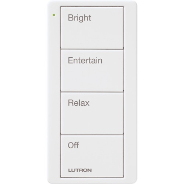 Lutron 4-Button Pico Smart Remote - Scene Keypad - Any Room Text Engraving - White