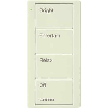 Lutron 4-Button Pico Smart Remote - Scene Keypad - Any Room Text Engraving - Biscuit