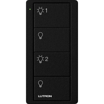 Lutron 4-Button Pico Smart Remote - 2 Group Control - Light Icons - Midnight