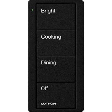 Lutron 4-Button Pico Smart Remote - Scene Keypad - Kitchen Text Engraving - Midnight