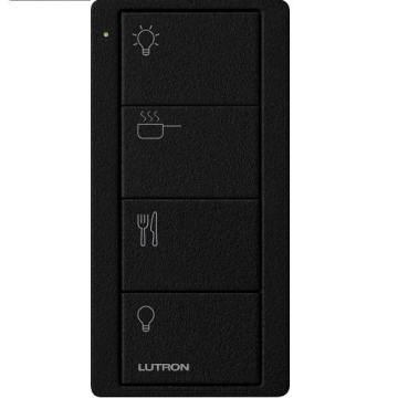 Lutron 4-Button Pico Smart Remote - Scene Keypad - Kitchen Icons - Midnight