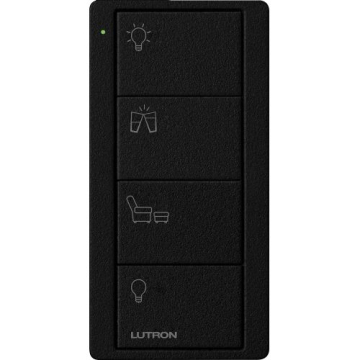 Lutron 4-Button Pico Smart Remote - Scene Keypad - Any Rooms Icons - Midnight