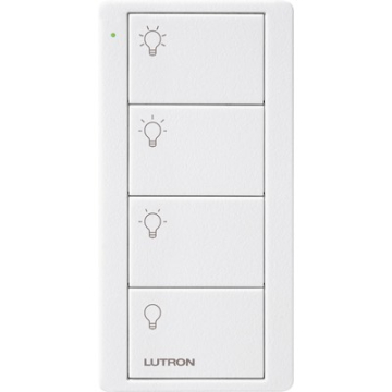Lutron 4-Button Pico Smart Remote - Scene Control - Light Icons - Snow