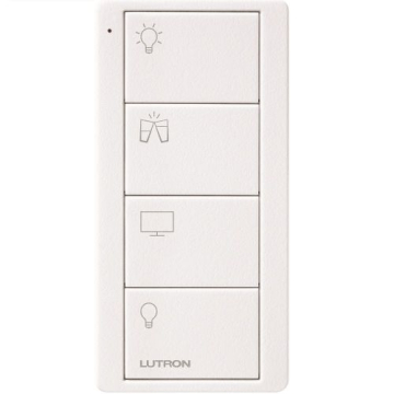 Lutron 4-Button Pico Smart Remote - Scene Keypad - Family Room Icons - Snow
