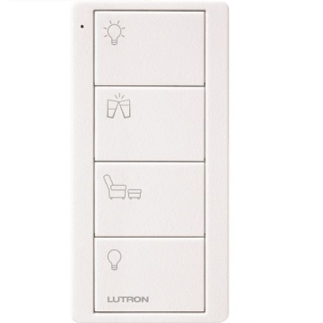 Lutron 4-Button Pico Smart Remote - Scene Keypad - Any Rooms Icons - Snow