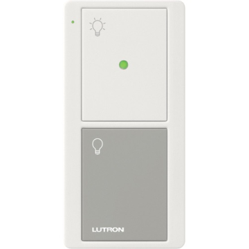 Lutron Pico Wireless Control Keypad - 2-Button w/ Nightlight - White / Gray