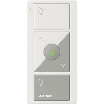 Lutron Pico Wireless Control Keypad - 3-Button w/ Raise/Lower and Nightlight - White / Gray