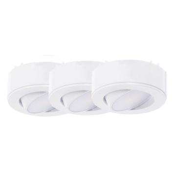Westgate PL120ADJ 3" LED Adjustable Puck Light 3-Pack - 4.5W - 5000K - 250 Lumens - 120V - White
