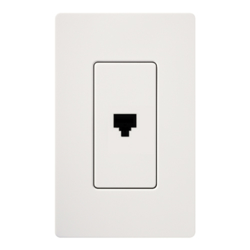 Lutron Claro Phone Jack - White