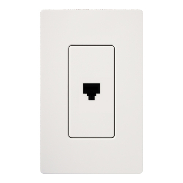 Lutron Claro Phone Jack - Snow