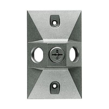 RAB 3 Hole Die Cast 4" Rectangular Cover - Silver Gray
