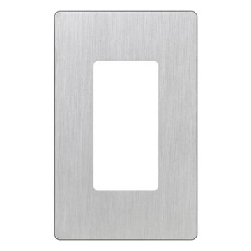 Lutron Claro Screwless Designer Wallplate - 1 Gang - Stainless Steel