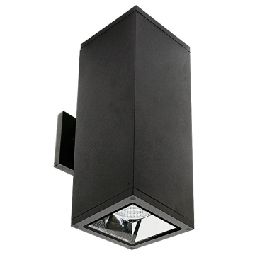 Westgate WMCS5 5" LED Square Cylinder - Wall Mount - Up/Down Light - 40W - CCT Selectable - 3,200 Lumens - 120-277V - Black