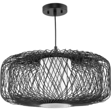 Progress Lighting Cordova 1-Light Large Pendant - 120V - Black Rattan