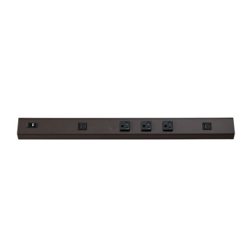 Westgate 24" Angled Power Strip - 3 Receptacles - 2 USB-A/C - Bronze