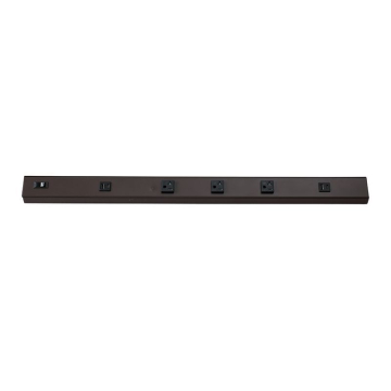 Westgate 30" Angled Power Strip - 3 Receptacles - 2 USB-A/C - Bronze