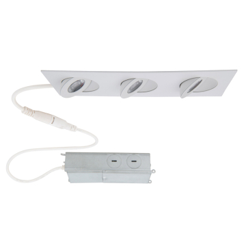 WAC Lighting Lotos Multiples 3-Light 2" Gimbal LED Downlight - 1,500 Lumens - 18W - 3000K - 120-277V - White