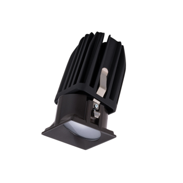 WAC Lighting FQ 2" LED Square Wall Wash Trimless Downlight - 1,435 Lumens - 25W - 3000K - 120-277V - Dark Bronze