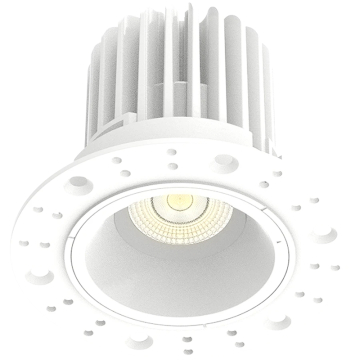 RAB 2" Round Trimless Recessed LED Downlight - 9W - CCT Selectable - 679 Lumens - 38° Beam Angle - 120V - White