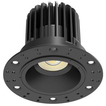 RAB 2" Round Trimless Recessed LED Downlight - 9W - CCT Selectable - 618 Lumens - 38° Beam Angle - 120V - Black