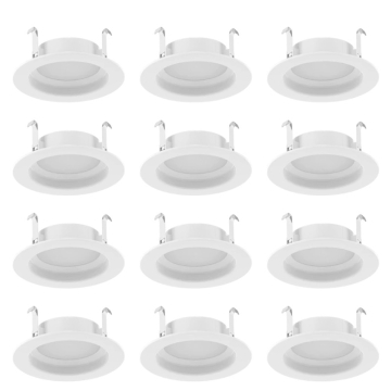 RAB R34 4" LED Retrofit Downlight - Baffle Reflector - CCT Selectable - 120V - White - 12 Pack