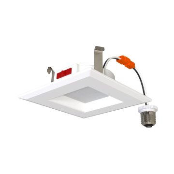RAB R34 4" Square LED Retrofit Downlight - Smooth Reflector - 7W - CCT Selectable - 600 Lumens - 120V - White