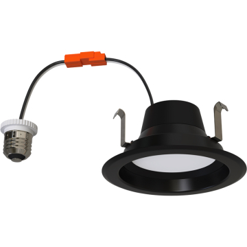 RAB R34X 4" LED Retrofit Downlight - Smooth Trim - Wattage & CCT Selectable - 120V - Black