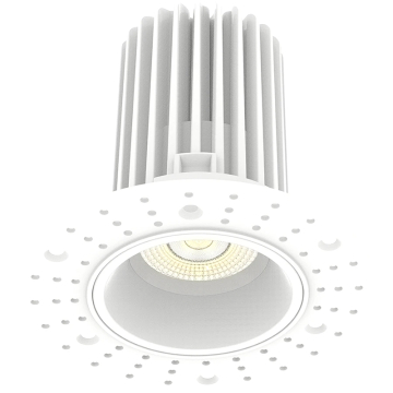 RAB 3" Round Trimless Recessed LED Downlight - 15W - CCT Selectable - 1,354 Lumens - 38° Beam Angle - 120V - White