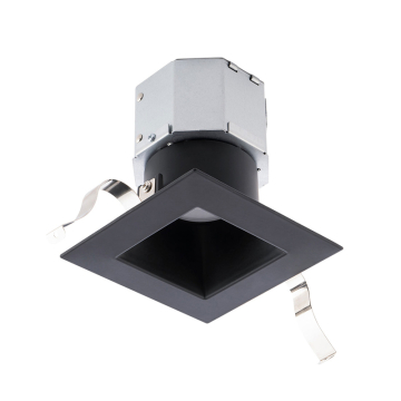 WAC Lighting Pop-in 4" Square Built-in J-Box LED Downlight - 1,080 Lumens - 12W - CCT Selectable - 120-277V - Black