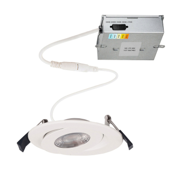 WAC Lighting Lotos 4" Round Gimbal LED Downlight - 750 Lumens - 9W - CCT Selectable - 120-277V - White
