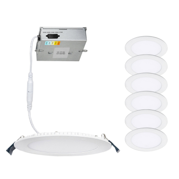 WAC Lighting Lotos 4" Round LED Downlight - 6 Pack - 725 Lumens - 8W - CCT Selectable - 120-277V - White